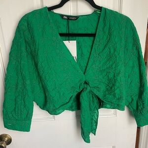Green zara top